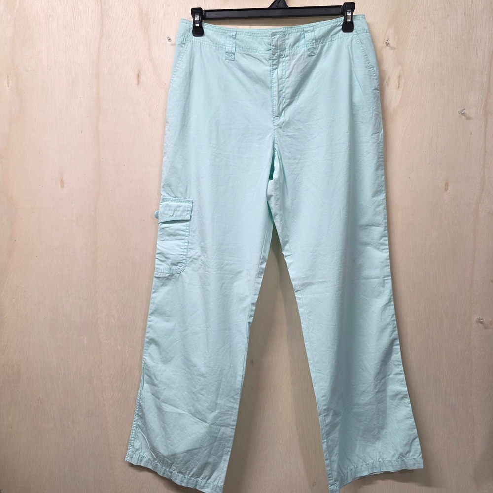 Liz Claiborne Michaela Mint Green Cargo Pants Straight Leg Womens 12